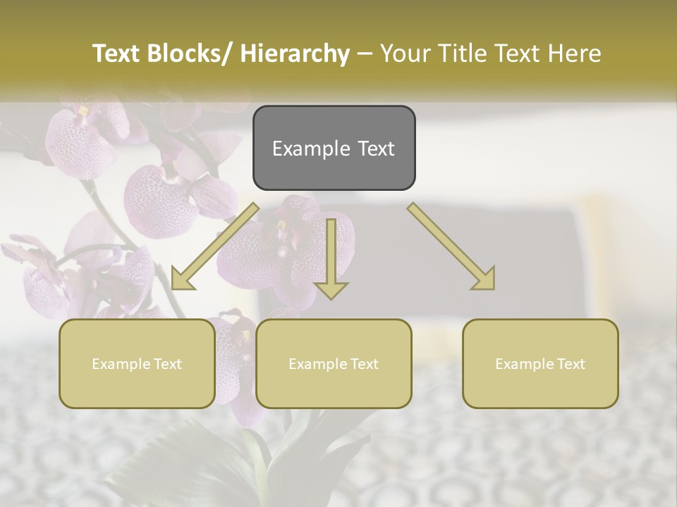 A Vase With Purple Flowers On A Bed PowerPoint Template