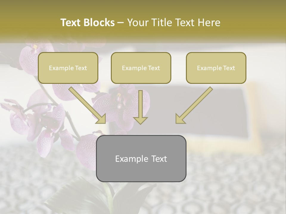 A Vase With Purple Flowers On A Bed PowerPoint Template