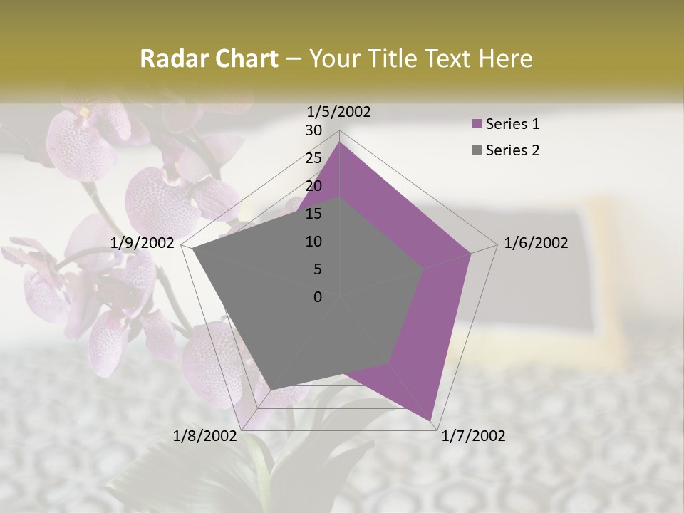 A Vase With Purple Flowers On A Bed PowerPoint Template