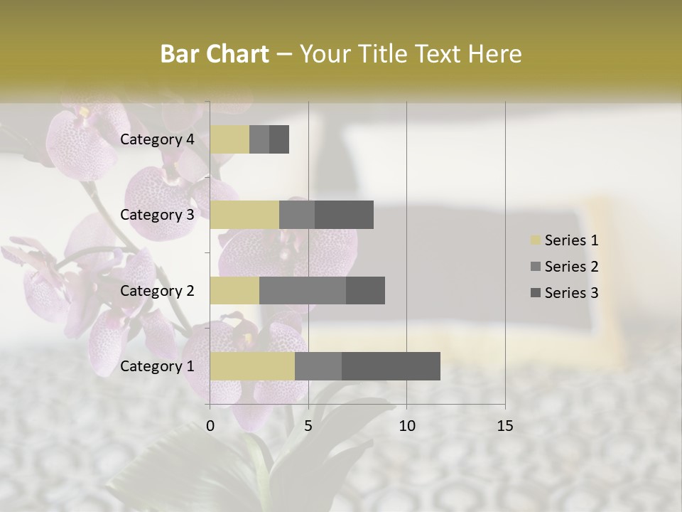 A Vase With Purple Flowers On A Bed PowerPoint Template