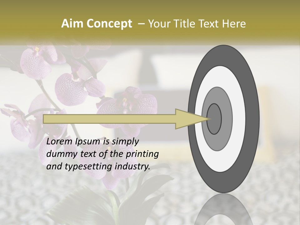 A Vase With Purple Flowers On A Bed PowerPoint Template