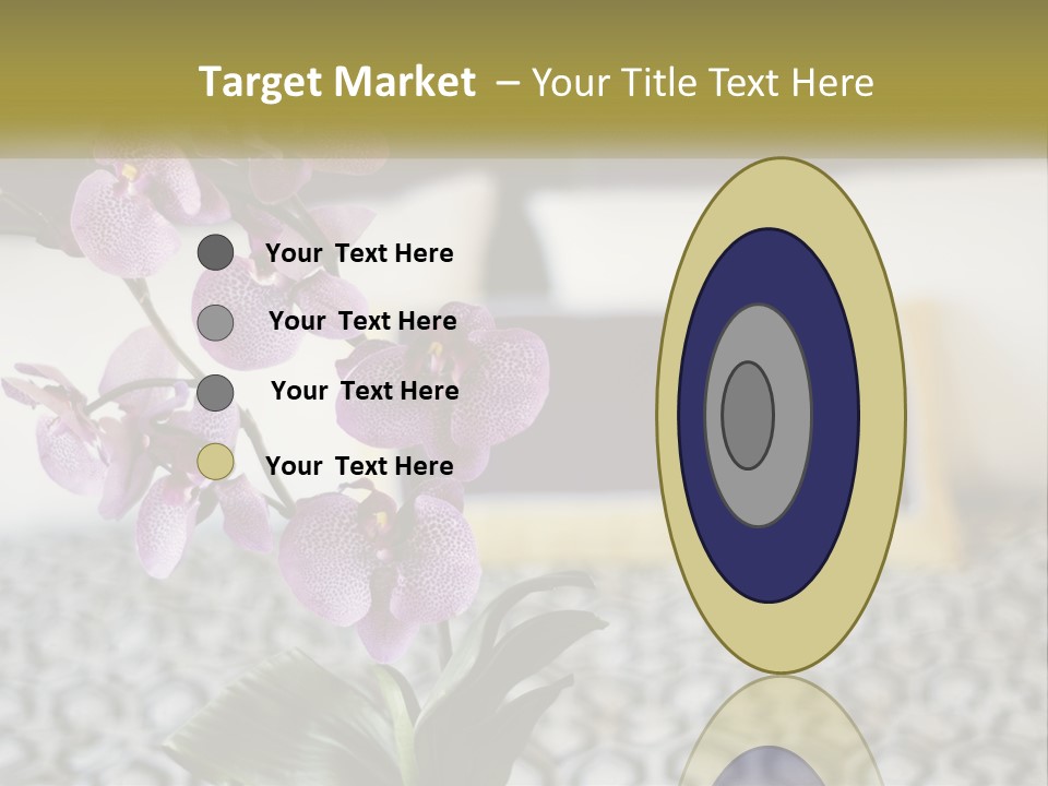 A Vase With Purple Flowers On A Bed PowerPoint Template