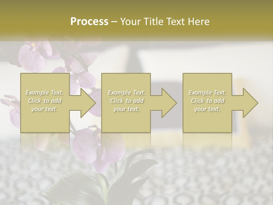 A Vase With Purple Flowers On A Bed PowerPoint Template