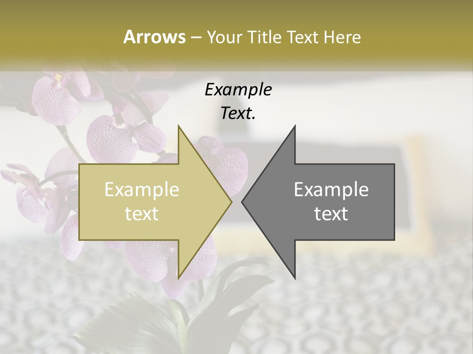 A Vase With Purple Flowers On A Bed PowerPoint Template