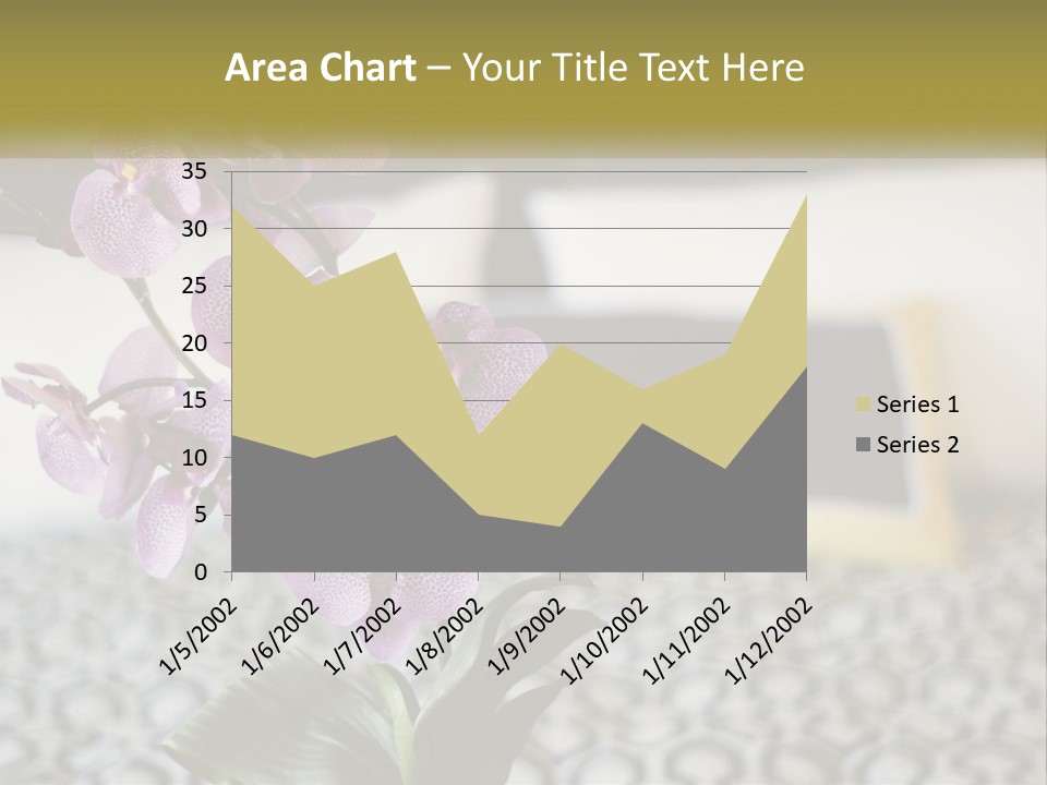 A Vase With Purple Flowers On A Bed PowerPoint Template
