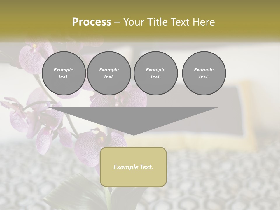 A Vase With Purple Flowers On A Bed PowerPoint Template