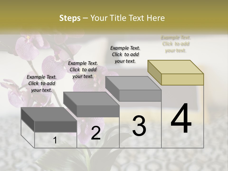 A Vase With Purple Flowers On A Bed PowerPoint Template
