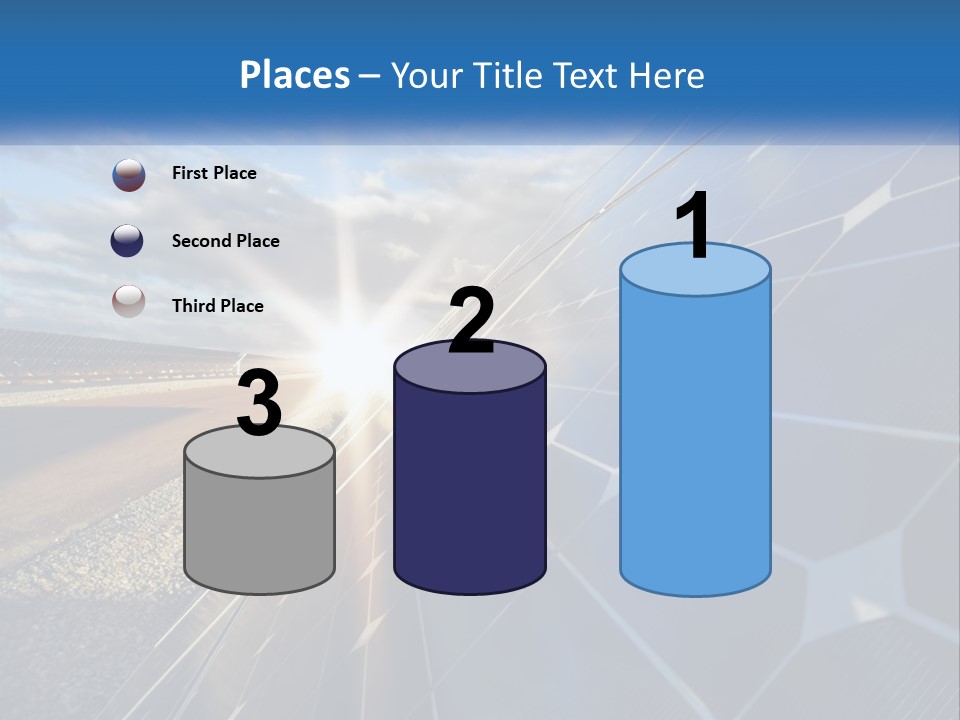A Solar Panel With The Sun Shining Through It PowerPoint Template