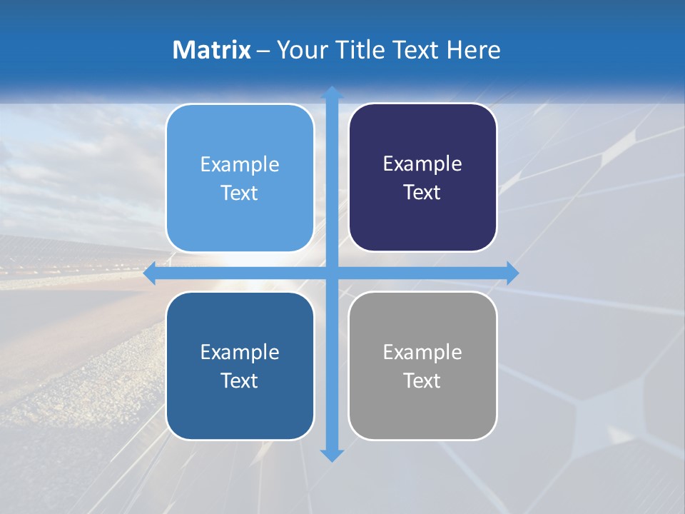 A Solar Panel With The Sun Shining Through It PowerPoint Template