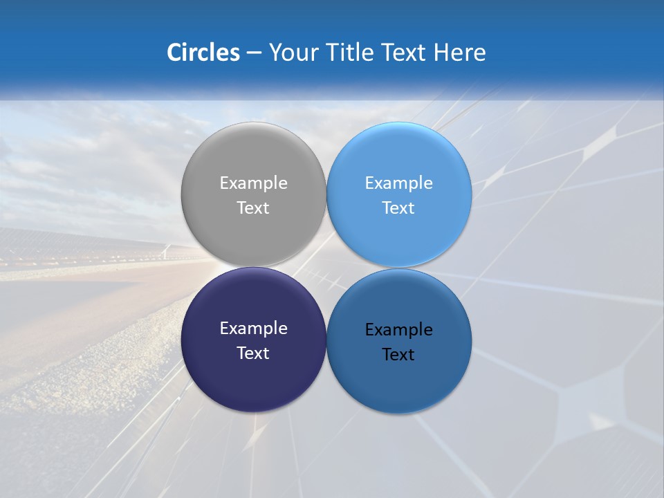 A Solar Panel With The Sun Shining Through It PowerPoint Template