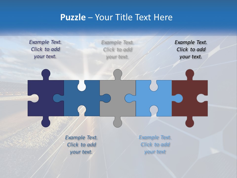A Solar Panel With The Sun Shining Through It PowerPoint Template