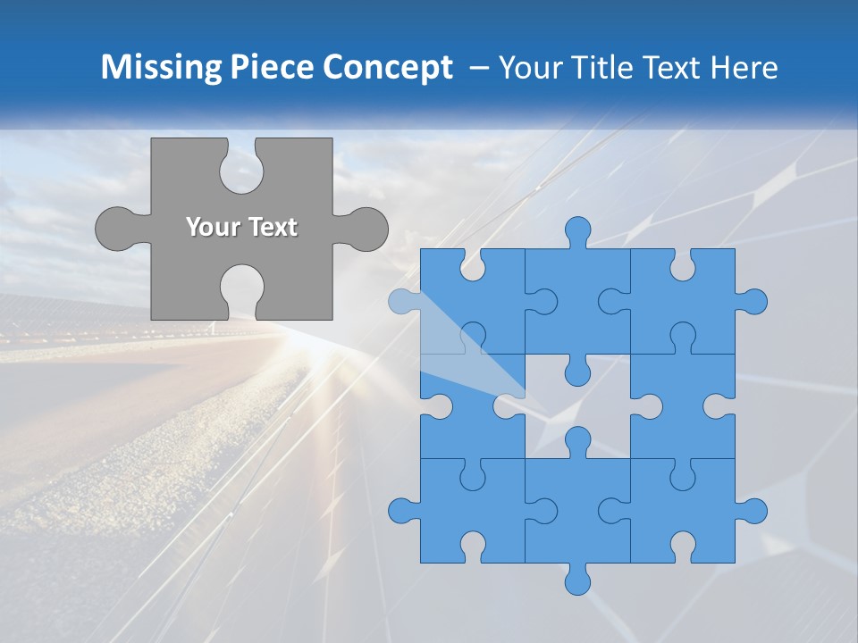A Solar Panel With The Sun Shining Through It PowerPoint Template