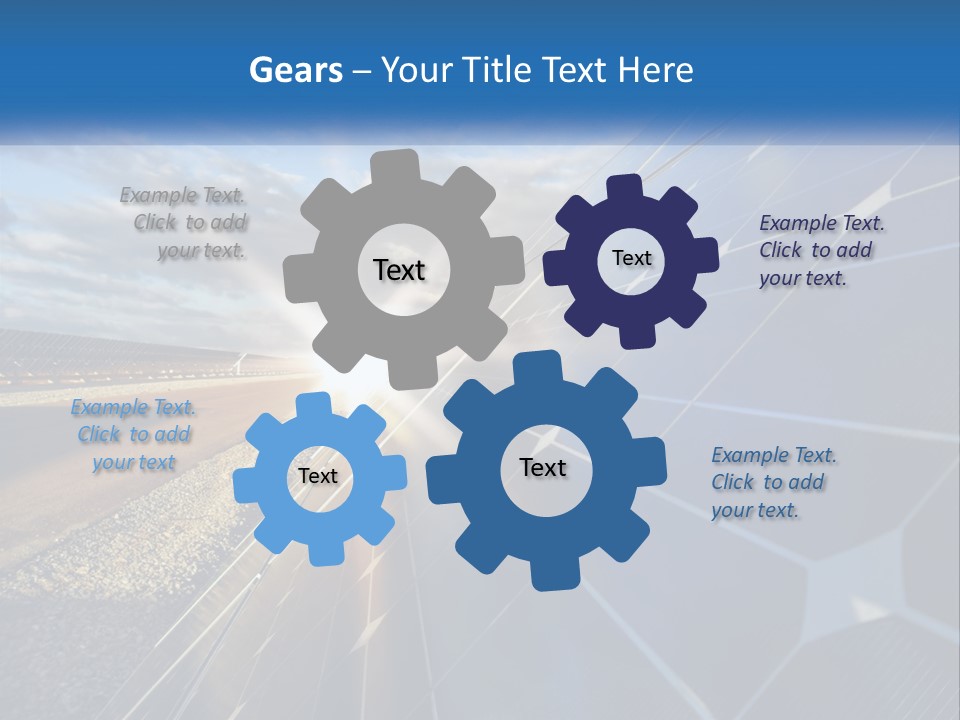 A Solar Panel With The Sun Shining Through It PowerPoint Template