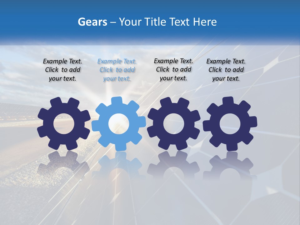 A Solar Panel With The Sun Shining Through It PowerPoint Template