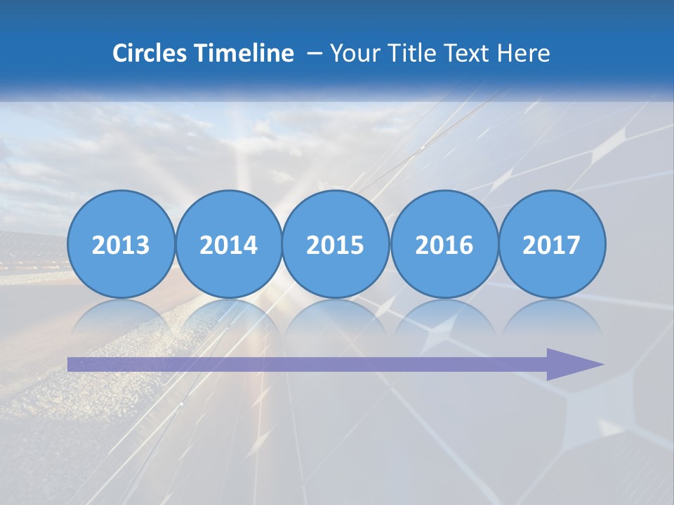 A Solar Panel With The Sun Shining Through It PowerPoint Template