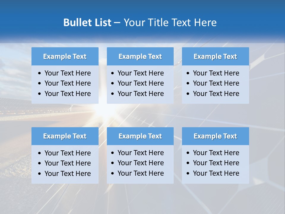 A Solar Panel With The Sun Shining Through It PowerPoint Template
