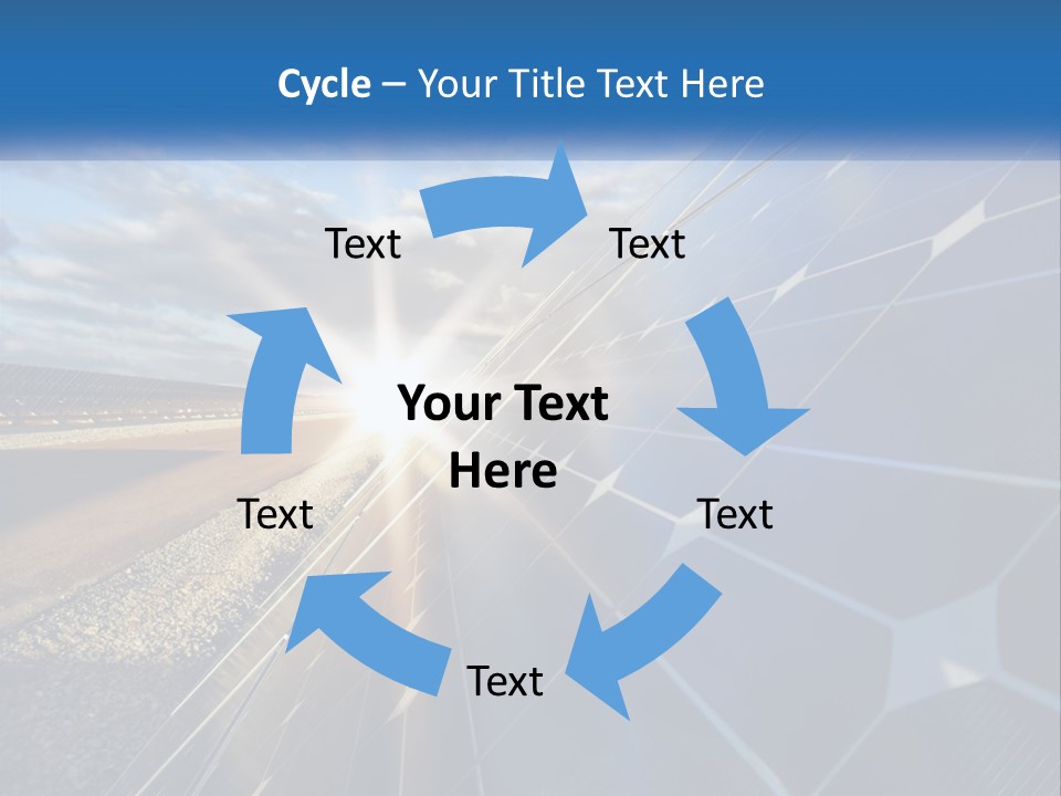 A Solar Panel With The Sun Shining Through It PowerPoint Template