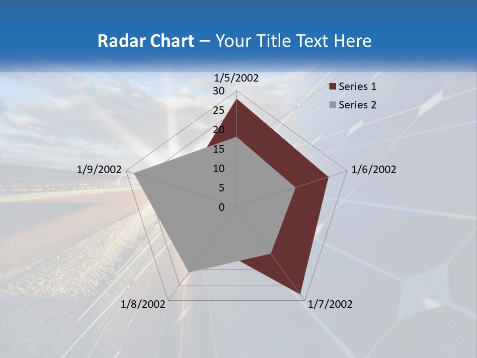 A Solar Panel With The Sun Shining Through It PowerPoint Template