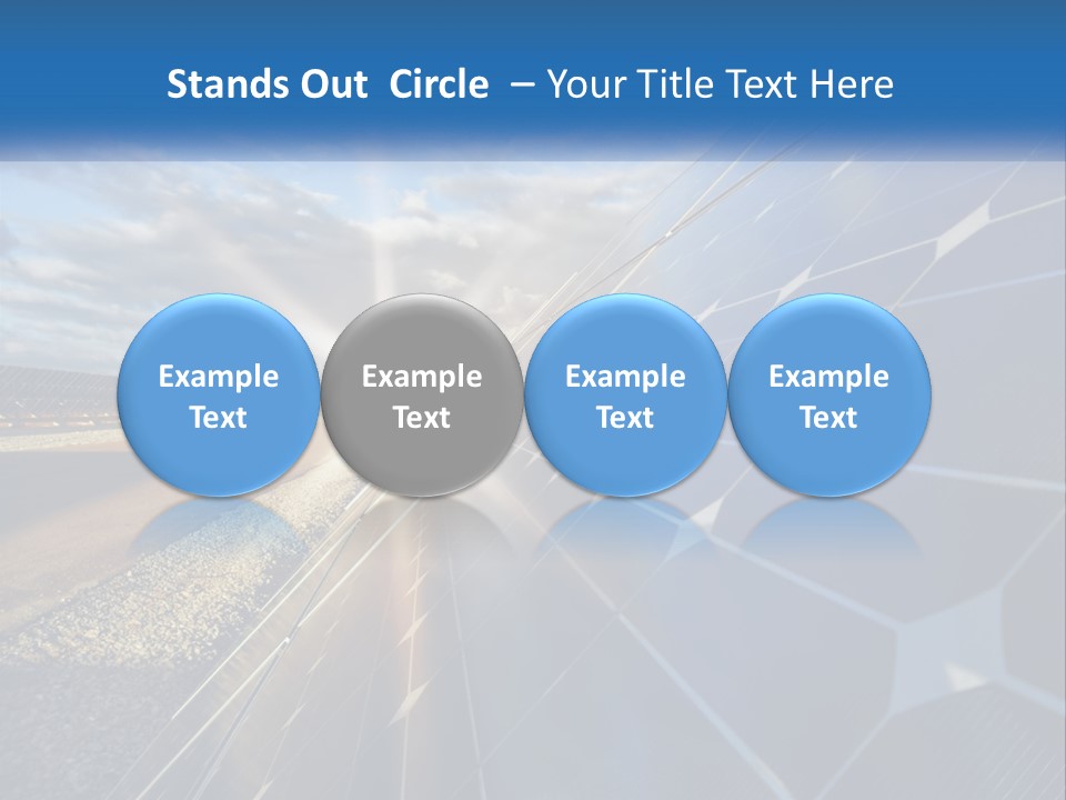 A Solar Panel With The Sun Shining Through It PowerPoint Template