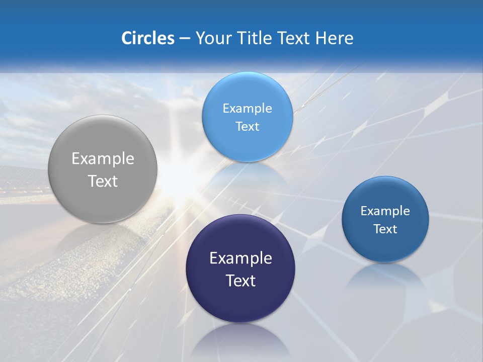 A Solar Panel With The Sun Shining Through It PowerPoint Template