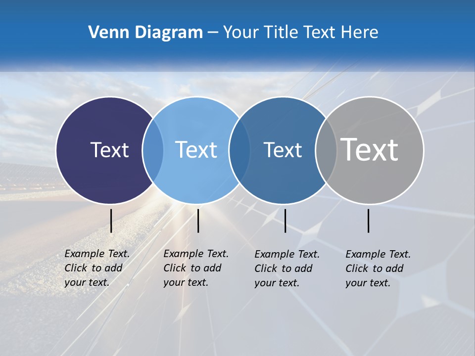 A Solar Panel With The Sun Shining Through It PowerPoint Template