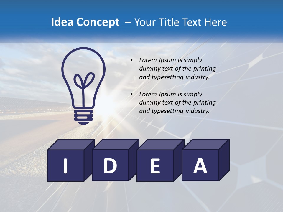 A Solar Panel With The Sun Shining Through It PowerPoint Template