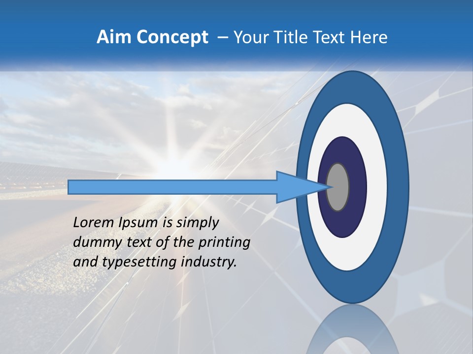 A Solar Panel With The Sun Shining Through It PowerPoint Template