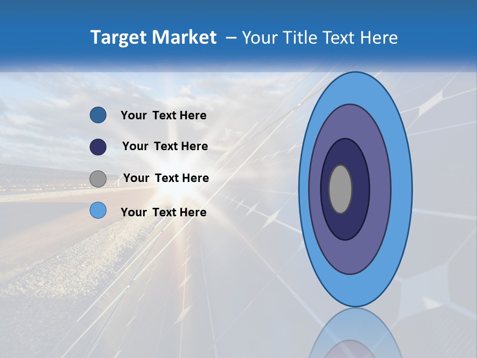 A Solar Panel With The Sun Shining Through It PowerPoint Template