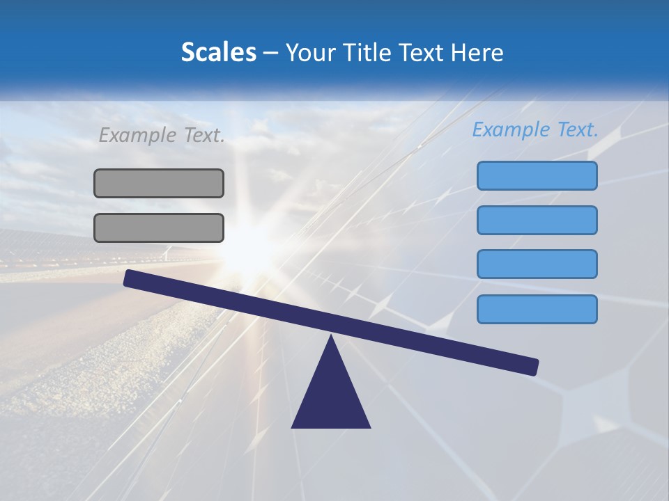 A Solar Panel With The Sun Shining Through It PowerPoint Template