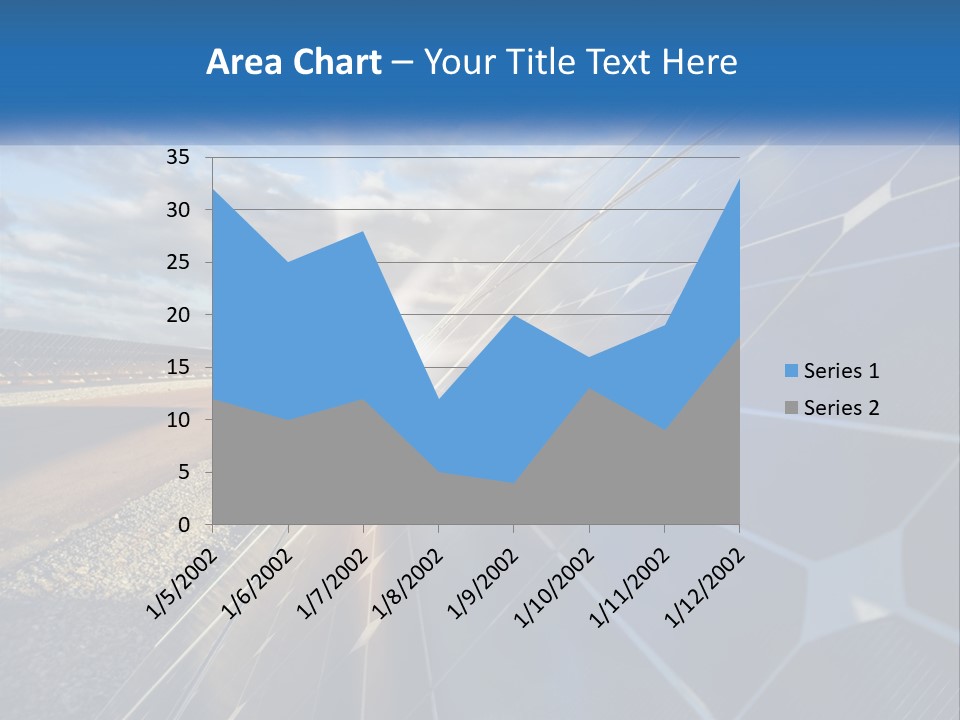 A Solar Panel With The Sun Shining Through It PowerPoint Template
