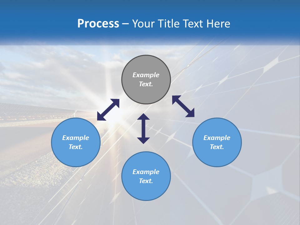 A Solar Panel With The Sun Shining Through It PowerPoint Template