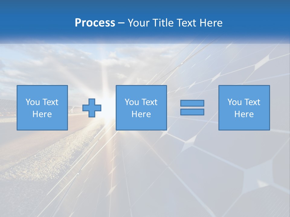 A Solar Panel With The Sun Shining Through It PowerPoint Template
