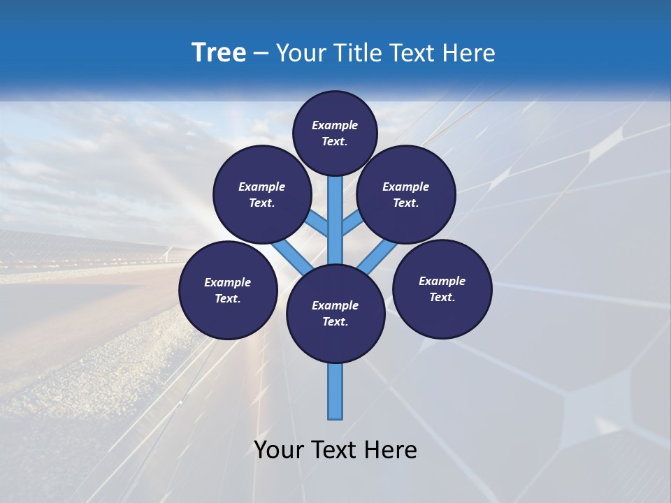 A Solar Panel With The Sun Shining Through It PowerPoint Template