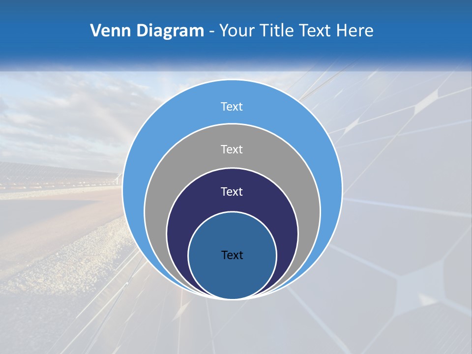 A Solar Panel With The Sun Shining Through It PowerPoint Template