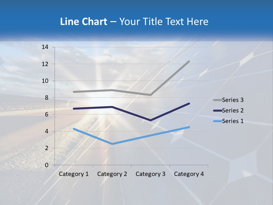 A Solar Panel With The Sun Shining Through It PowerPoint Template