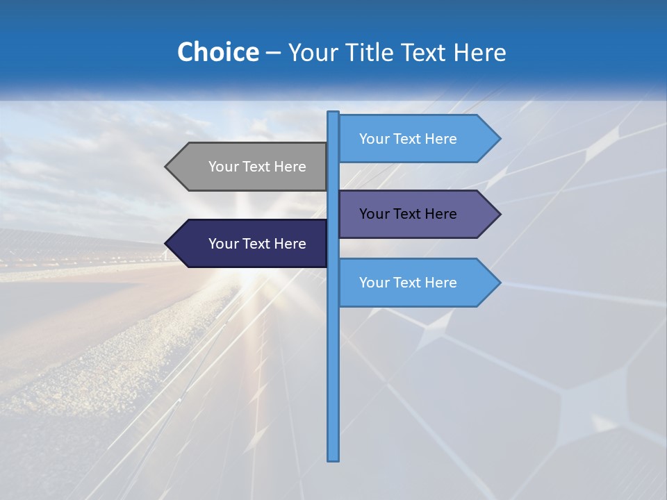 A Solar Panel With The Sun Shining Through It PowerPoint Template
