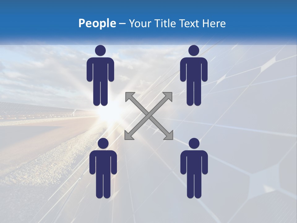A Solar Panel With The Sun Shining Through It PowerPoint Template