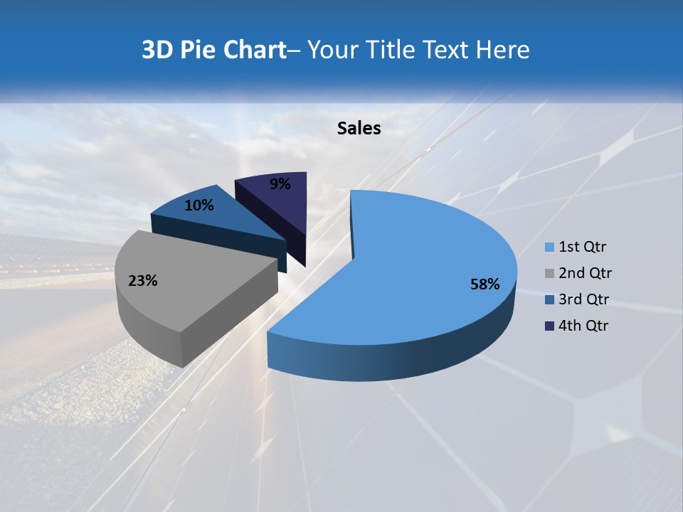 A Solar Panel With The Sun Shining Through It PowerPoint Template