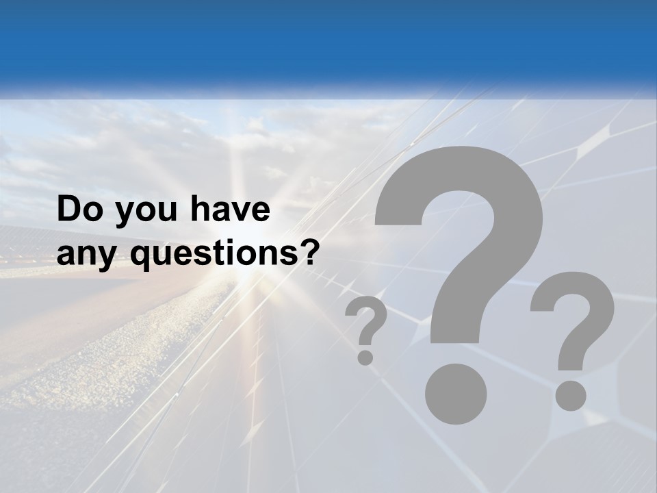 A Solar Panel With The Sun Shining Through It PowerPoint Template