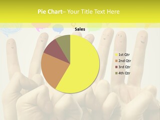 A Group Of Fingers With Faces Drawn On Them PowerPoint Template