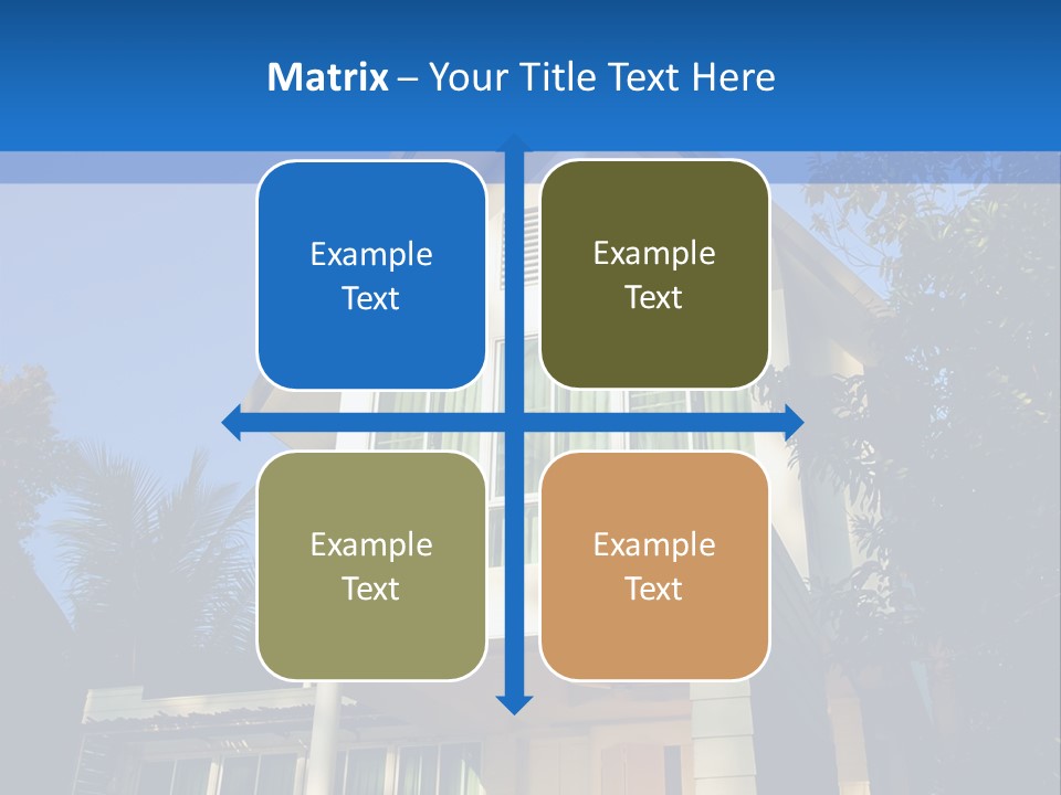 A House With A Blue Sky In The Background PowerPoint Template