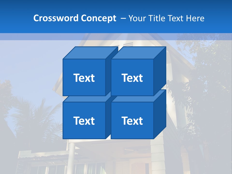 A House With A Blue Sky In The Background PowerPoint Template