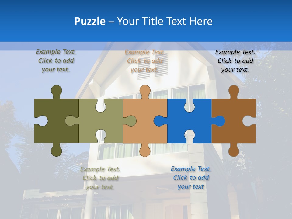 A House With A Blue Sky In The Background PowerPoint Template