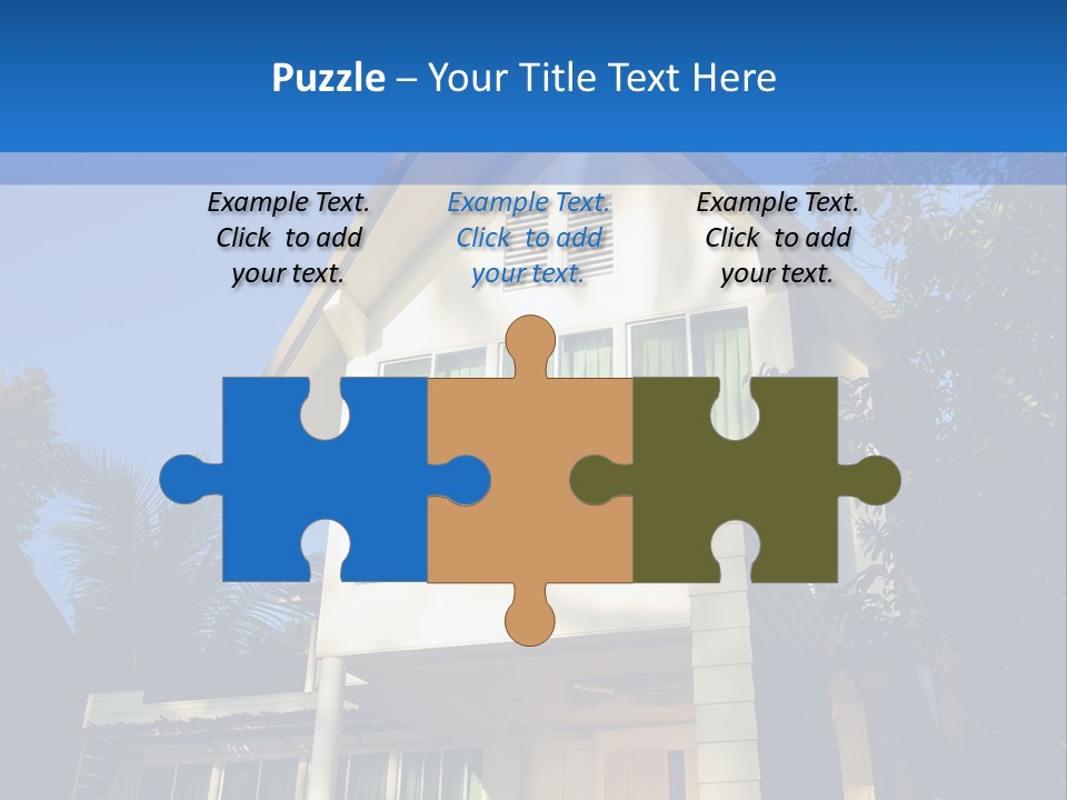 A House With A Blue Sky In The Background PowerPoint Template