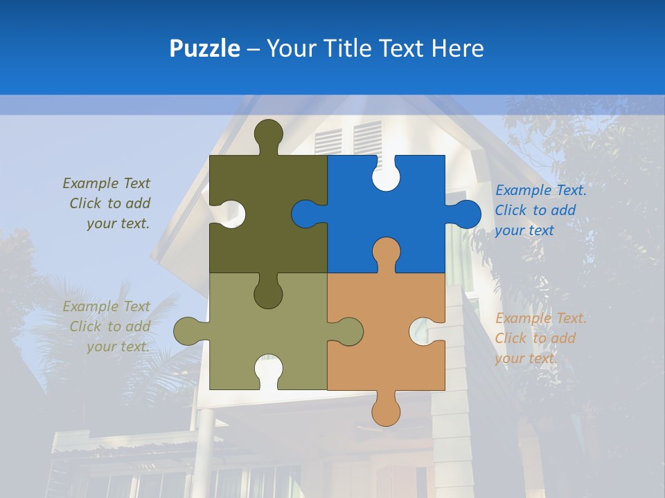 A House With A Blue Sky In The Background PowerPoint Template