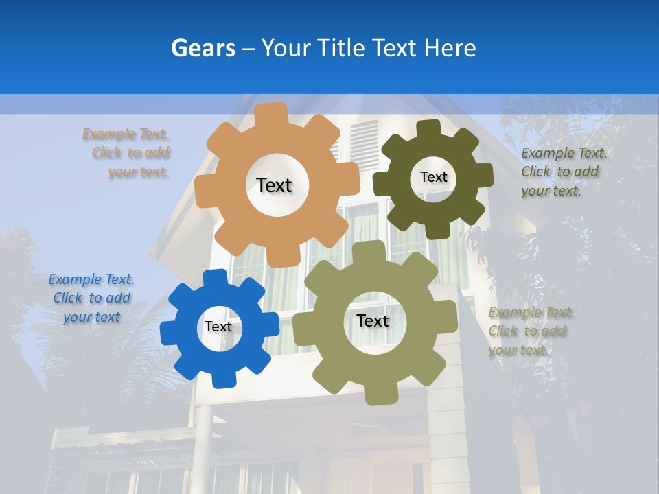 A House With A Blue Sky In The Background PowerPoint Template