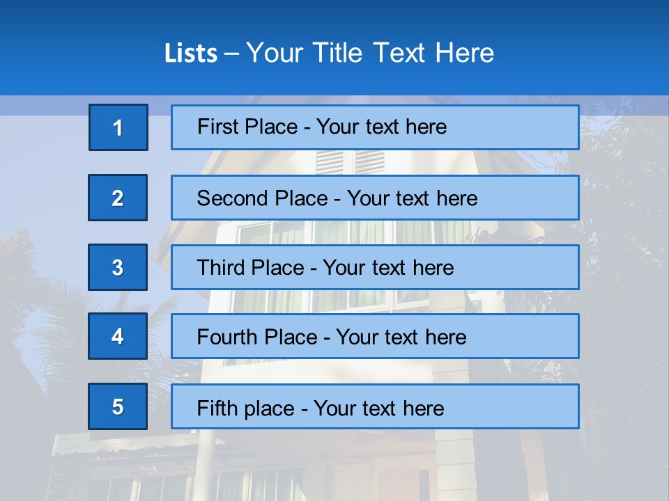 A House With A Blue Sky In The Background PowerPoint Template
