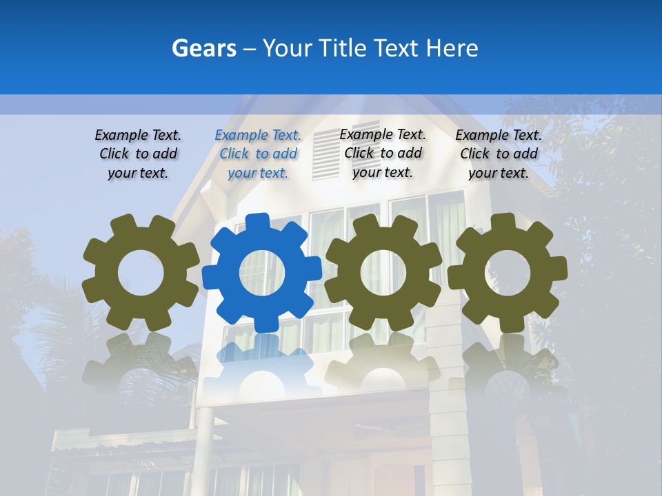 A House With A Blue Sky In The Background PowerPoint Template