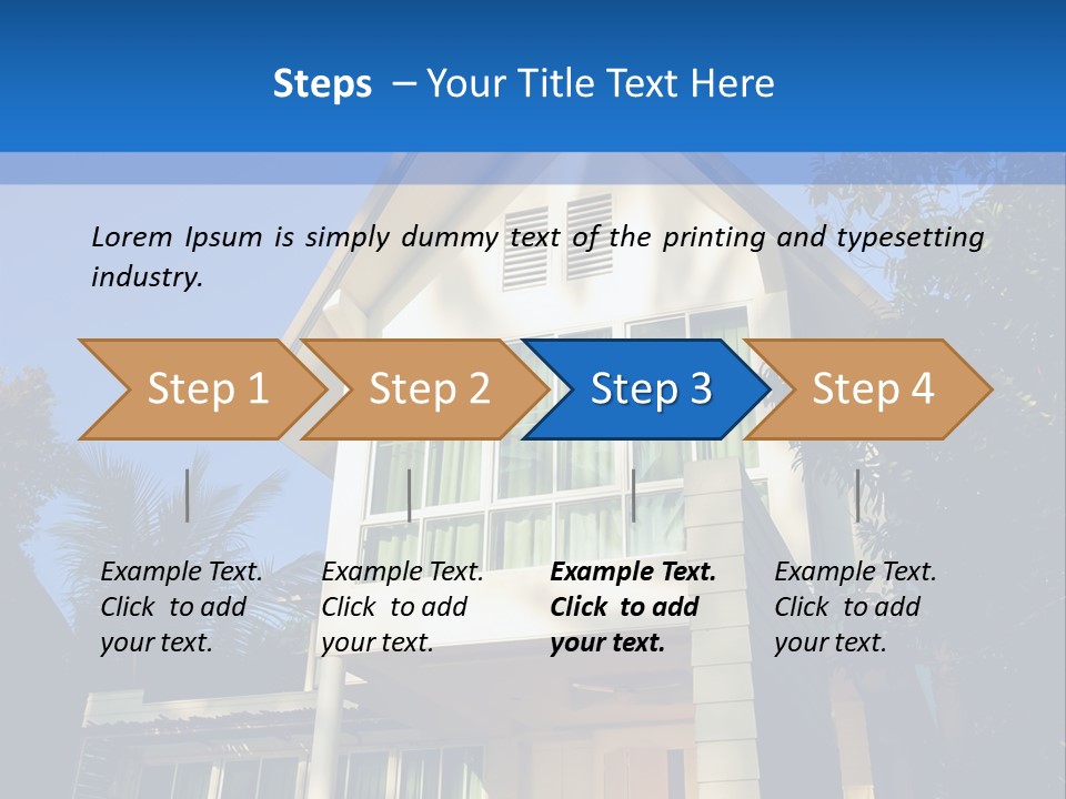 A House With A Blue Sky In The Background PowerPoint Template
