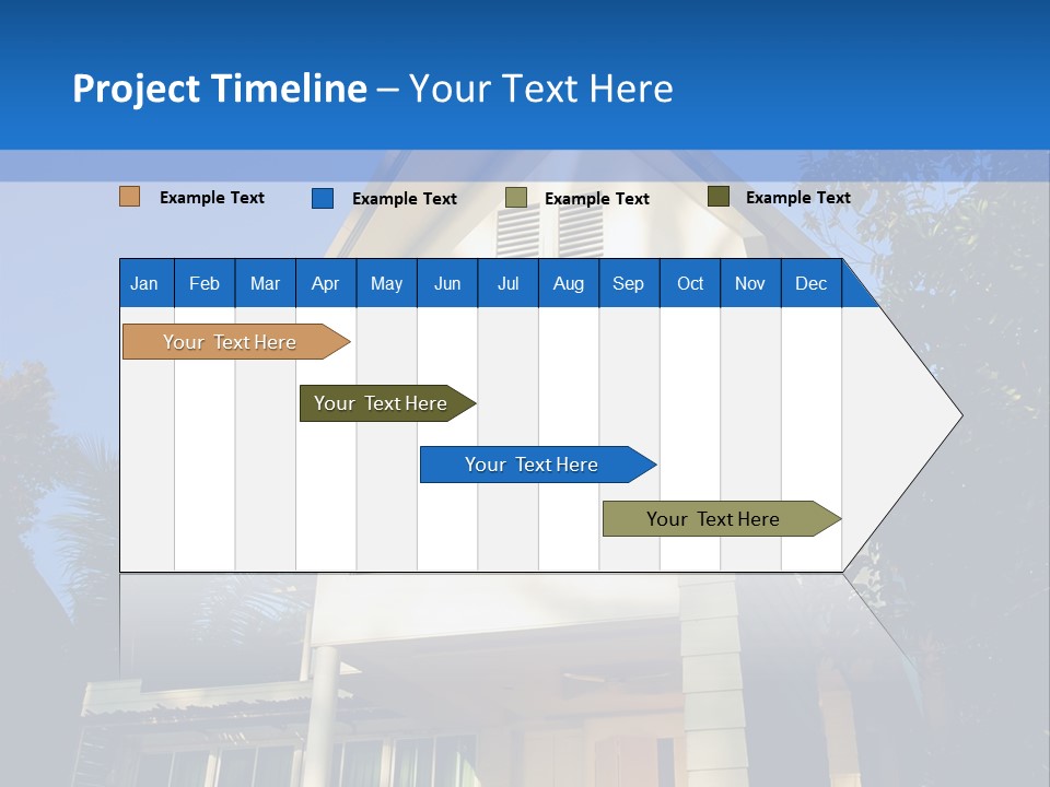 A House With A Blue Sky In The Background PowerPoint Template